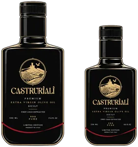 Castruriali Sicilian extra virgin olive oil in 500ml and 250ml bottles